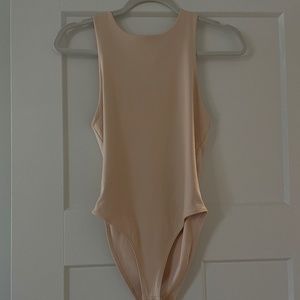 Small Forever 21 Blush Seamless High Neck Tank Bodysuit